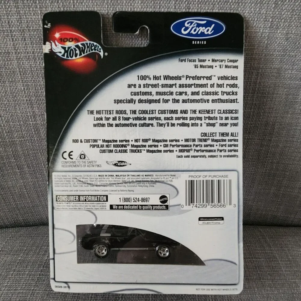 Lot of 2 NIP 100% Hotwheels Ford Series 65' and 67' Mustang 1:64 Die Cast Cars